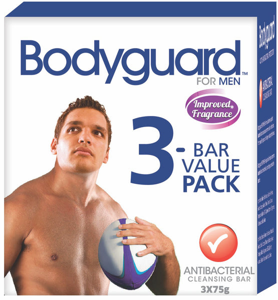 Bodyguard For Men Antibacterial Soap - 3 Pack