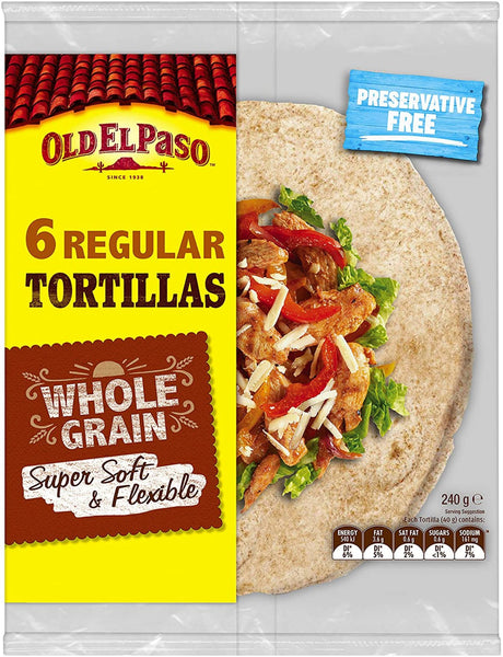 Old El Paso Whole Grain Regular Tortillas - 6 Pack